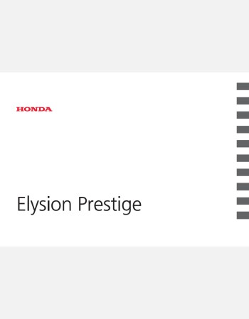 honda elysion prestige 2012 2013 & 2014 owners manual in english